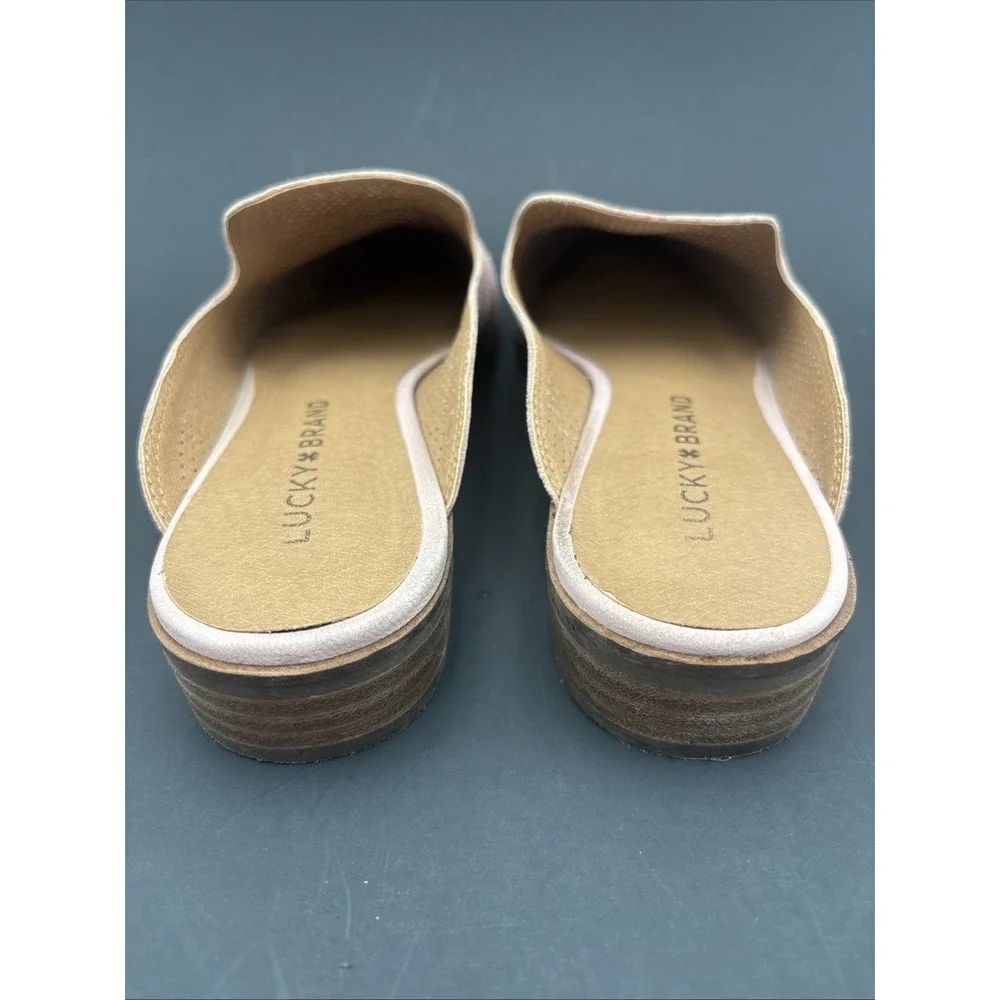 Lucky Brand Shoes Women's Size 7MCoryna Pink Perforated Suede Slip On Mule Flats